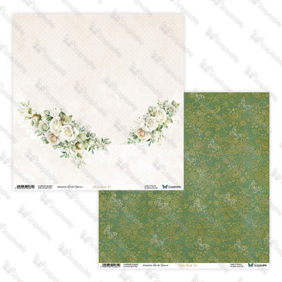 White Roses  30x30 cm - ScrapandMe