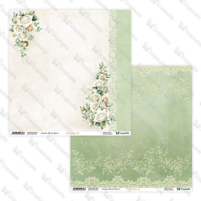 White Roses  30x30 cm - ScrapandMe