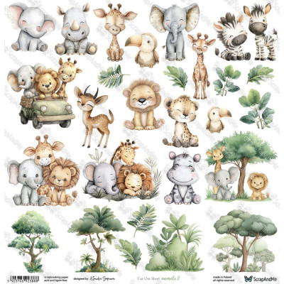 Animals 2  30x30 cm - ScrapandMe