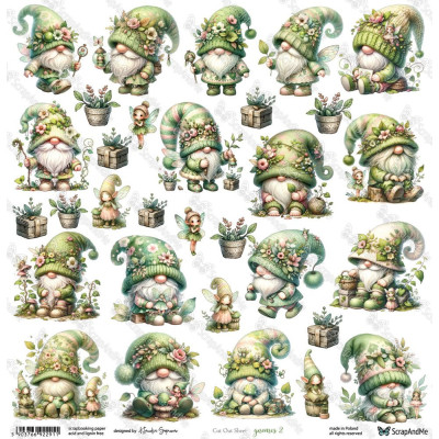 Gnomes 2  30x30 cm - ScrapandMe