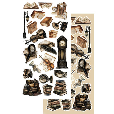 In the Library  Recortables 30x15 cm - Alchemy of Art