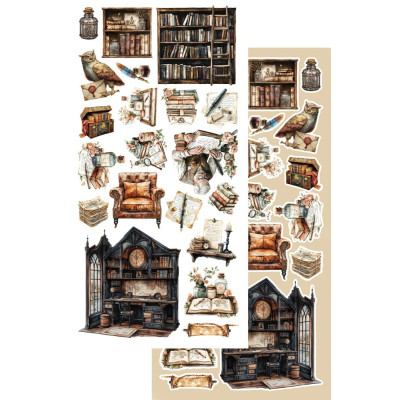 In the Library  Recortables 30x15 cm - Alchemy of Art